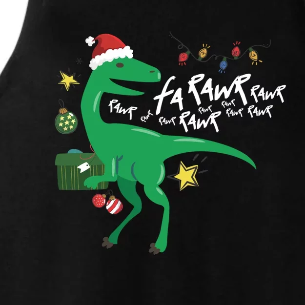 Funny Trex Dinosaur Ugly Christmas Fa Rawr Rawr Funny Gift Ladies Tri-Blend Wicking Tank