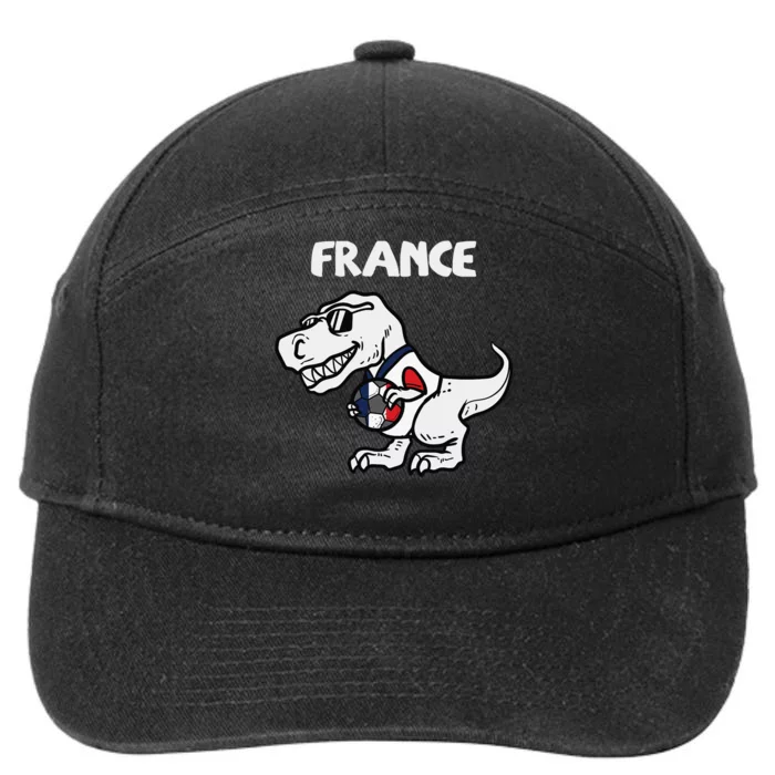 France Trex Dino French Flag Soccer Fan 7-Panel Snapback Hat