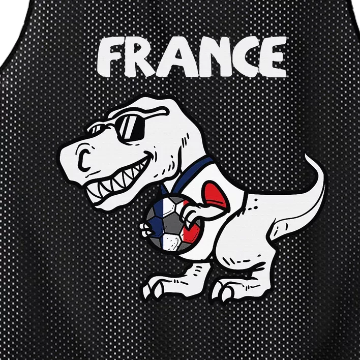 France Trex Dino French Flag Soccer Fan Mesh Reversible Basketball Jersey Tank