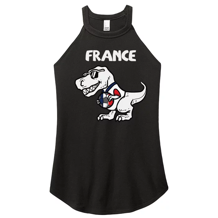 France Trex Dino French Flag Soccer Fan Women’s Perfect Tri Rocker Tank