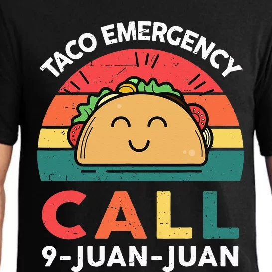 Funny Taco Emergency Call 9 Juan Juan Taco Tuesday Mexican Pajama Set