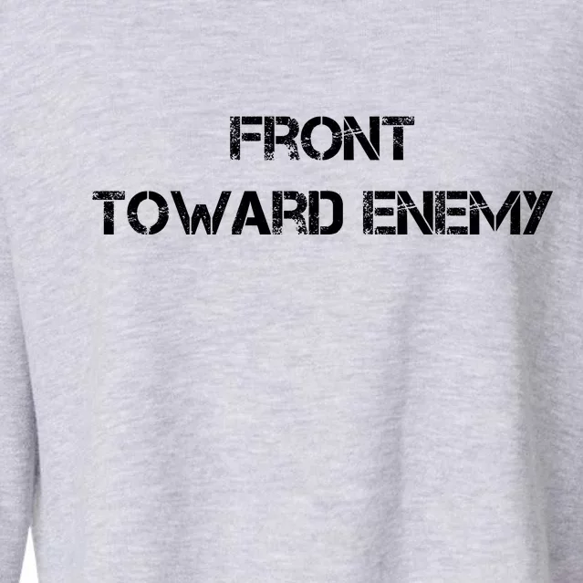 Front Toward Enemy Cropped Pullover Crew