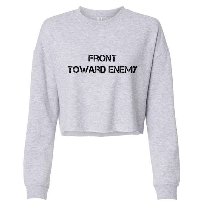 Front Toward Enemy Cropped Pullover Crew