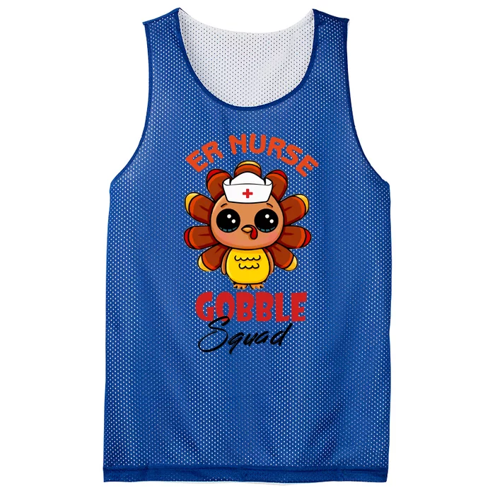 Funny Turkey Er Nurse Gobble Squad Thanksgiving Gift Mesh Reversible Basketball Jersey Tank