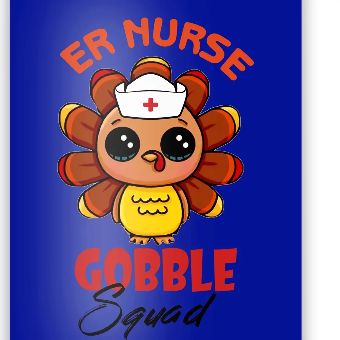 Funny Turkey Er Nurse Gobble Squad Thanksgiving Gift Poster