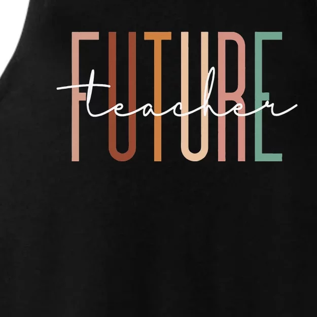 Future Teacher Educator Teacher in Progress Graduation Ladies Tri-Blend Wicking Tank