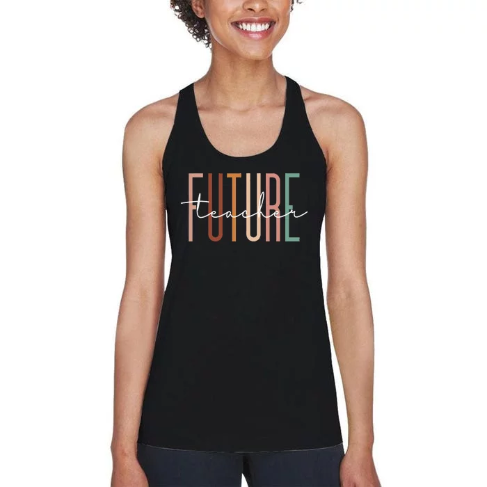 Future Teacher Educator Teacher in Progress Graduation Women's Racerback Tank