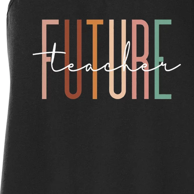 Future Teacher Educator Teacher in Progress Graduation Women's Racerback Tank