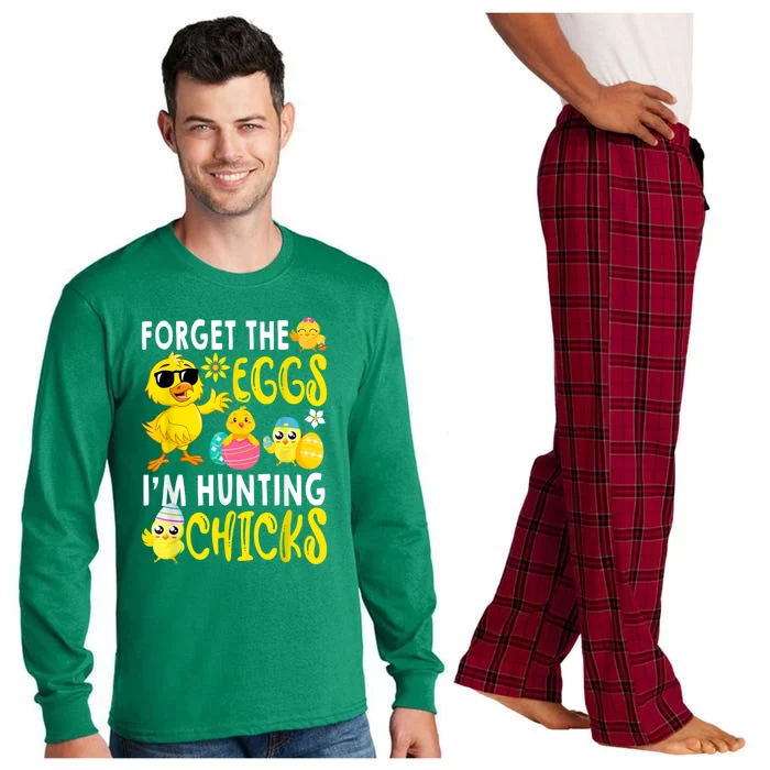 Forget The Eggs I'm Hunting Chicks Funny Happy Easter Day Long Sleeve Pajama Set