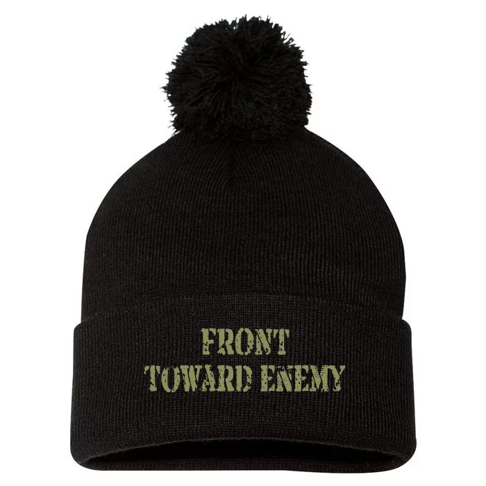 Front Towards Enemy Claymore Mine Front Towards Enemy Pom Pom 12in Knit Beanie