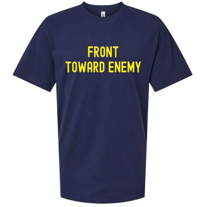 Front Towards Enemy Funny Military Usa Sueded Cloud Jersey T-Shirt