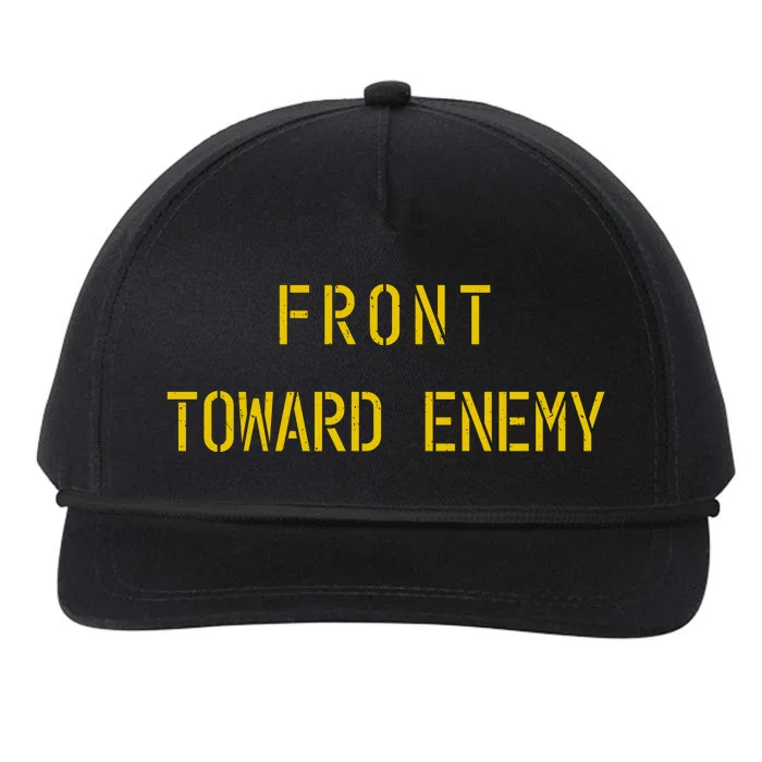 Front Toward Enemy Military Quote Vintage Snapback Five-Panel Rope Hat