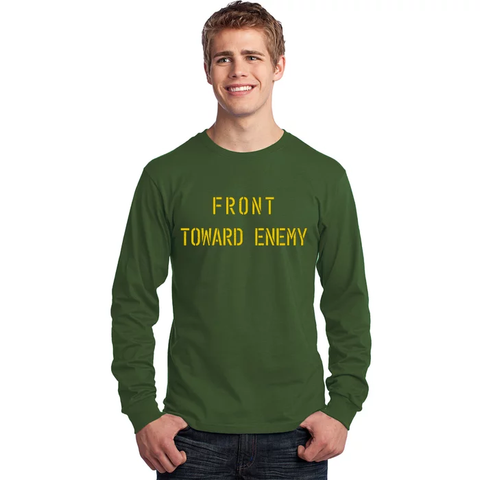 Front Toward Enemy Military Quote Vintage Long Sleeve Shirt