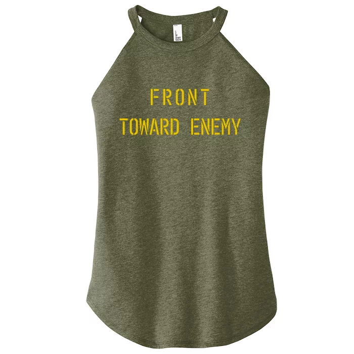 Front Toward Enemy Military Quote Vintage Women’s Perfect Tri Rocker Tank