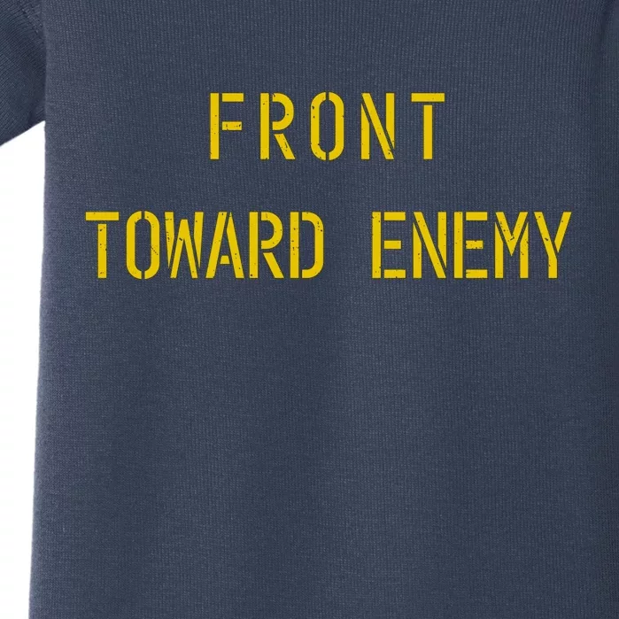 Front Toward Enemy Military Quote Vintage Baby Bodysuit