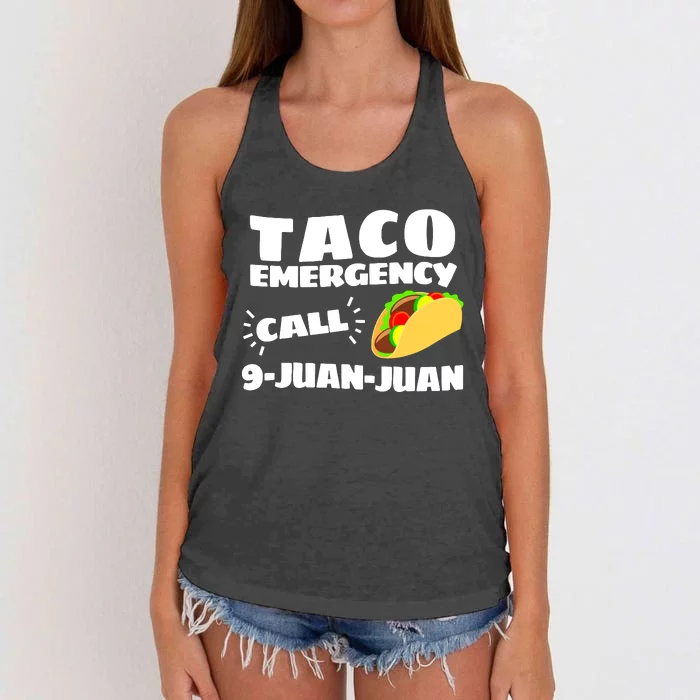 Funny Taco Emergency Cinco De Mayo Women Women's Knotted Racerback Tank