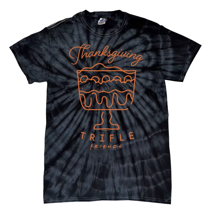 Friends Thanksgiving English Trifle Logo Tie-Dye T-Shirt