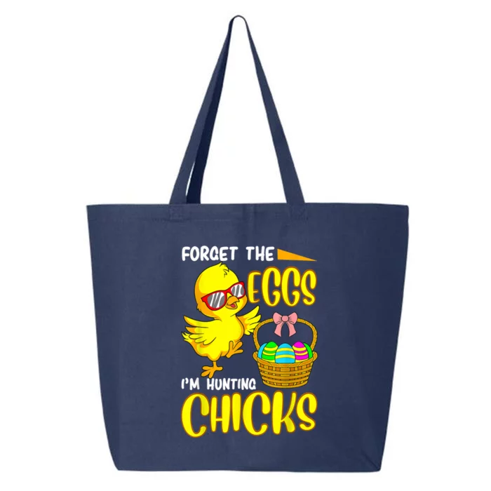 Forget The Eggs I'm Hunting Chicks Funny Happy Easter Day 25L Jumbo Tote