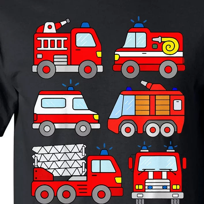 Fire Truck Emergency Vehicle Tall T-Shirt