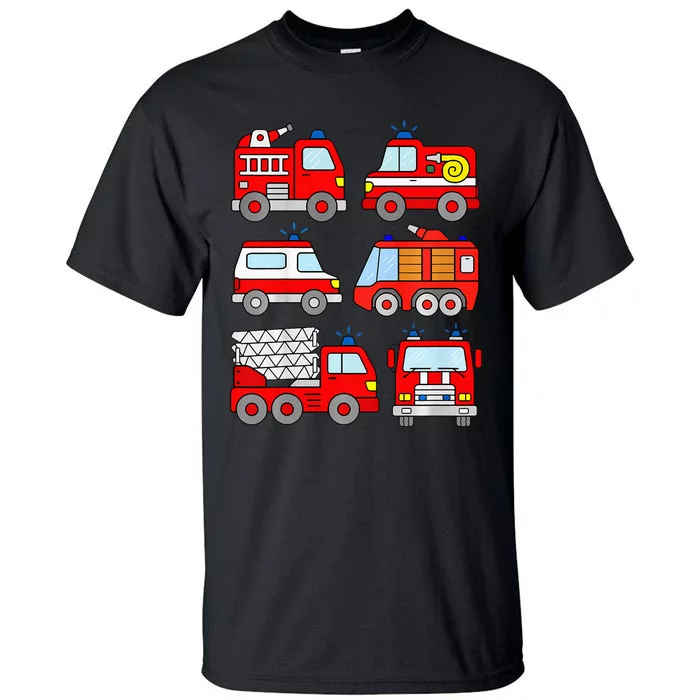 Fire Truck Emergency Vehicle Tall T-Shirt