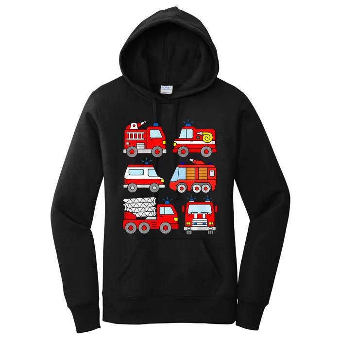 Fire Truck Emergency Vehicle Women's Pullover Hoodie