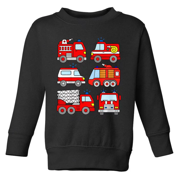 Fire Truck Emergency Vehicle Toddler Sweatshirt