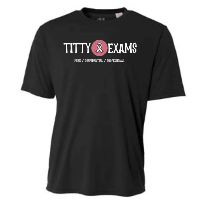 Funny Titty Exams Save The Tatas Breast Cancer Awareness Gift Cooling Performance Crew T-Shirt