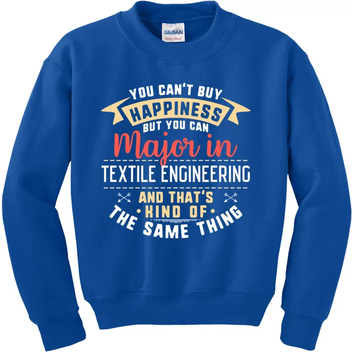 Funny Textile Engineering Major Studencool Gift Graduation Cool Gift Kids Sweatshirt