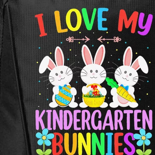 Funny Teacher Easter Day I Love My Kindergarten Bunnies Eggs City Backpack