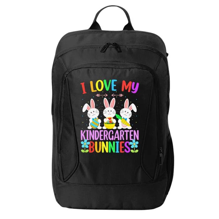 Funny Teacher Easter Day I Love My Kindergarten Bunnies Eggs City Backpack