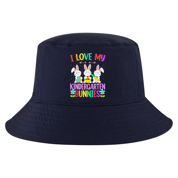 Funny Teacher Easter Day I Love My Kindergarten Bunnies Eggs Cool Comfort Performance Bucket Hat