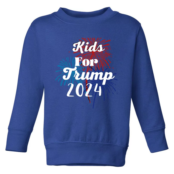 For Trump Election 2024 Cool Gift Toddler Sweatshirt