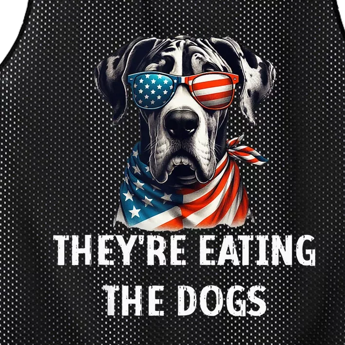 Funny TheyRe Eating The Dogs America Election Trump 2024 Mesh Reversible Basketball Jersey Tank