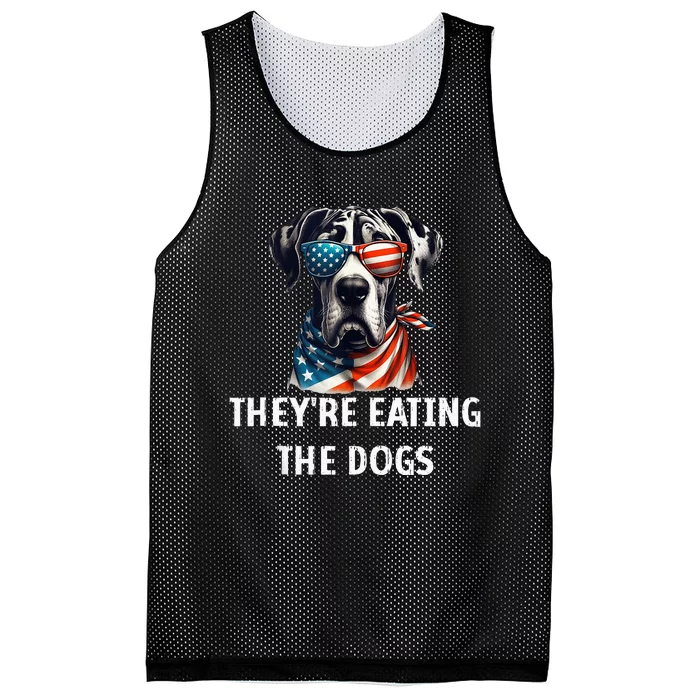 Funny TheyRe Eating The Dogs America Election Trump 2024 Mesh Reversible Basketball Jersey Tank