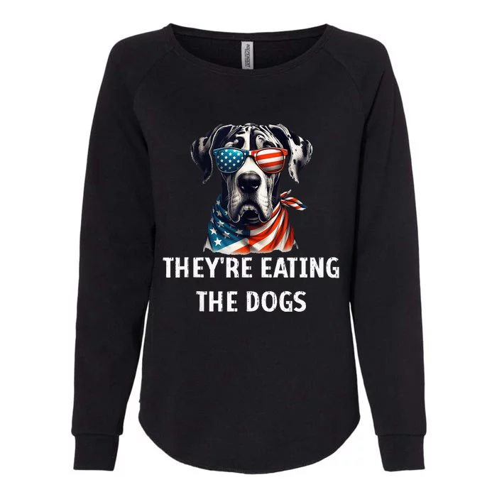 Funny TheyRe Eating The Dogs America Election Trump 2024 Womens California Wash Sweatshirt