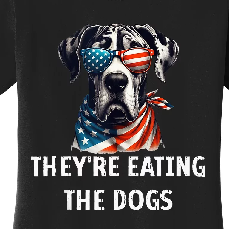 Funny TheyRe Eating The Dogs America Election Trump 2024 Women's T-Shirt