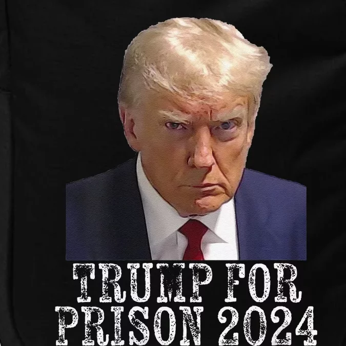 Funny Trump For Prison 2024 Fulton County Mug Shot Election Parody Impact Tech Backpack