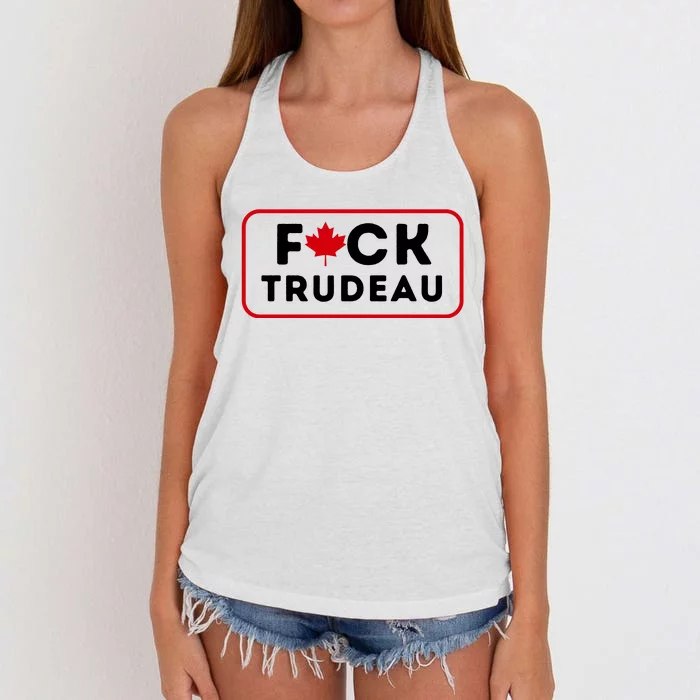 F*Ck Trudeau Women's Knotted Racerback Tank