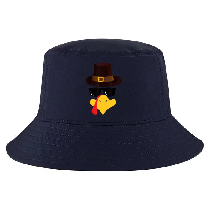 Funny Turkey Face Matching Family Thanksgiving Pilgrim Party Cool Comfort Performance Bucket Hat