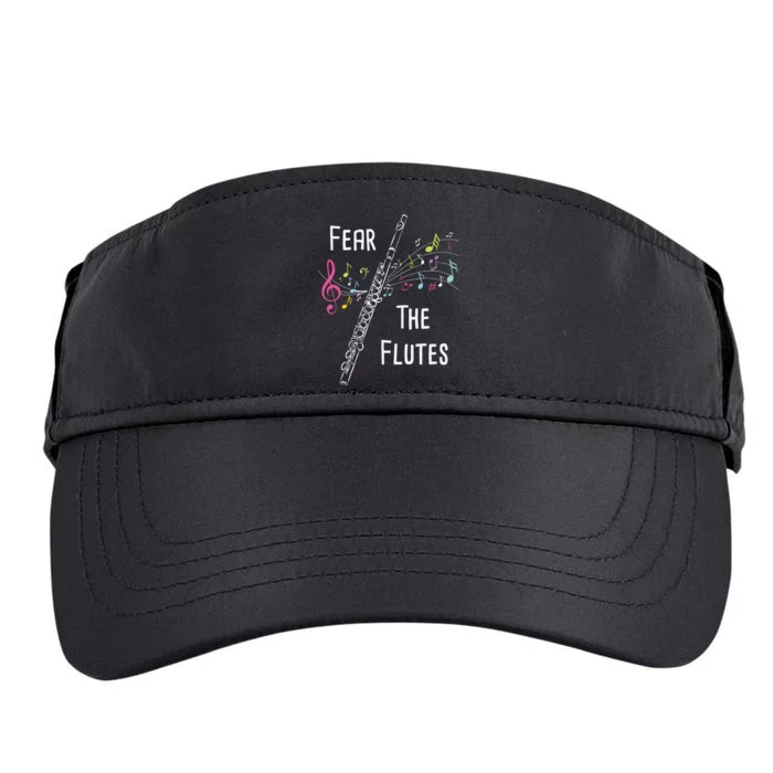 Fear The Flutes Flute Player Flutist Marching Band Music Adult Drive Performance Visor