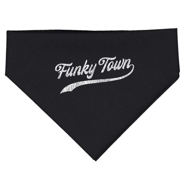 FUNKY TOWN Fort Worth TX Baseball Style Design With Details USA-Made Doggie Bandana