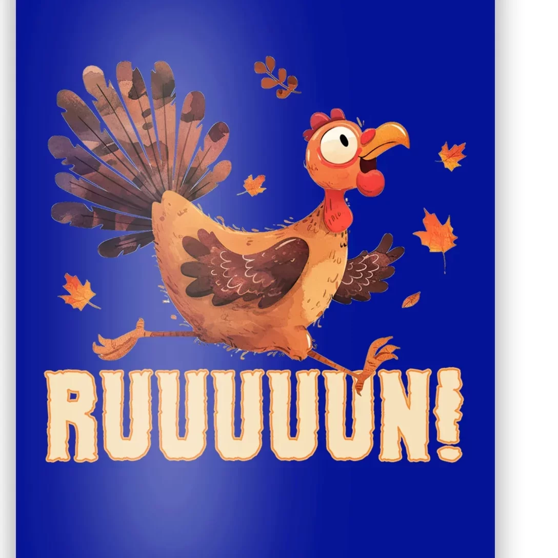 Funny Turkey Fun Run Thanksgiving Footrace Trot Funny Gift Poster