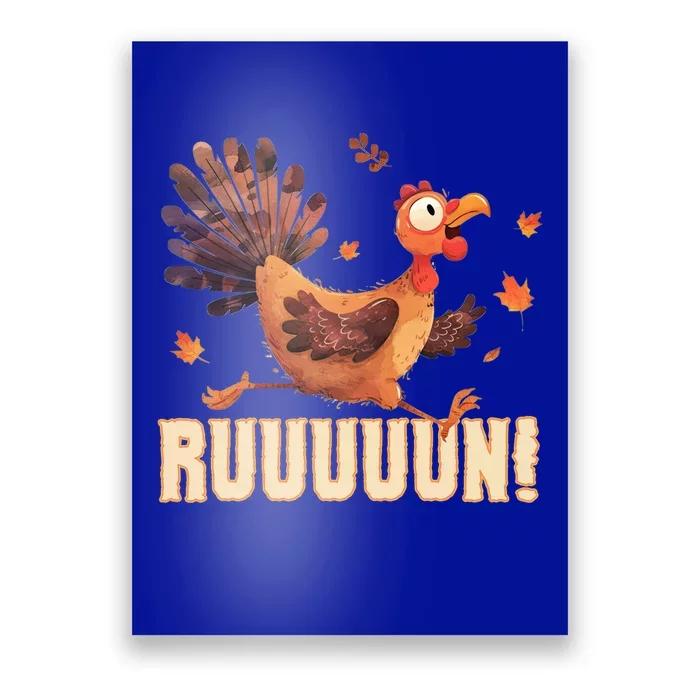 Funny Turkey Fun Run Thanksgiving Footrace Trot Funny Gift Poster