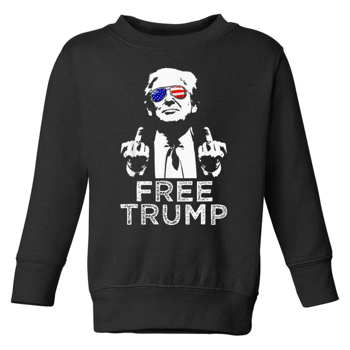 Free Trump Free Donald Trump 2024 Toddler Sweatshirt