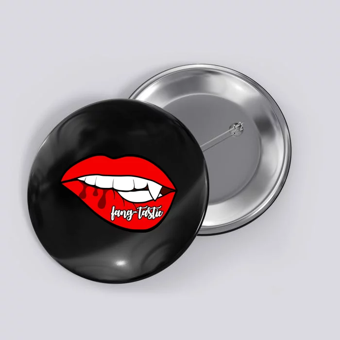 Fang Tastic Funny Vampire Lips Button