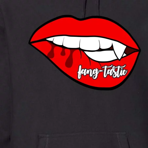 Fang Tastic Funny Vampire Lips Premium Hoodie