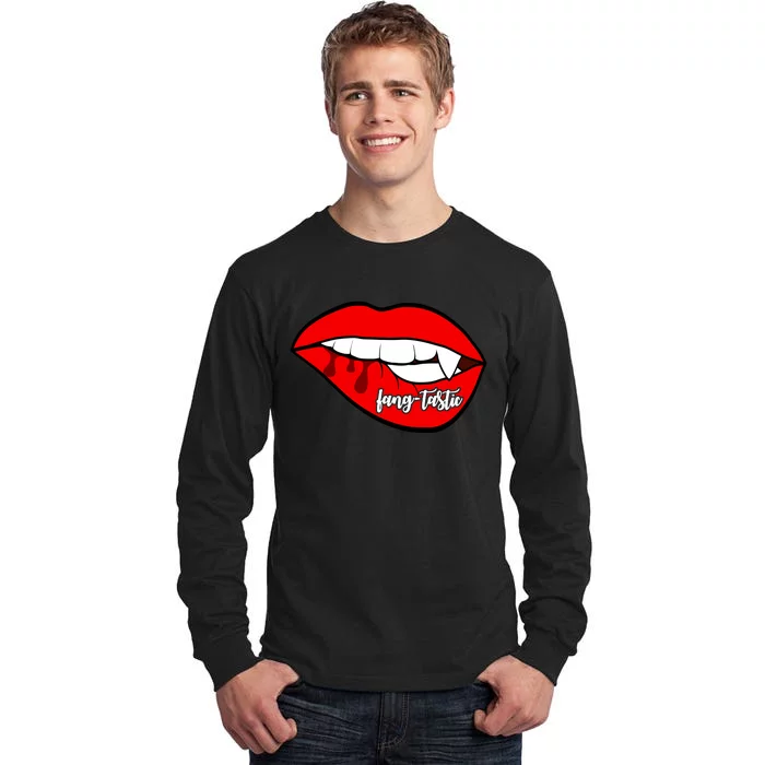 Fang Tastic Funny Vampire Lips Tall Long Sleeve T-Shirt