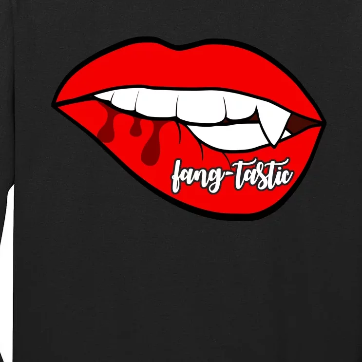 Fang Tastic Funny Vampire Lips Tall Long Sleeve T-Shirt