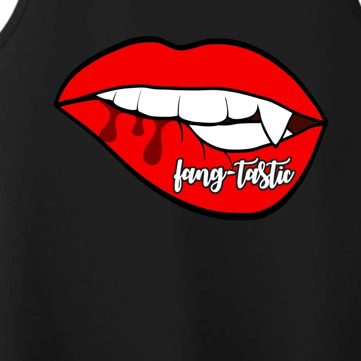 Fang Tastic Funny Vampire Lips Performance Tank