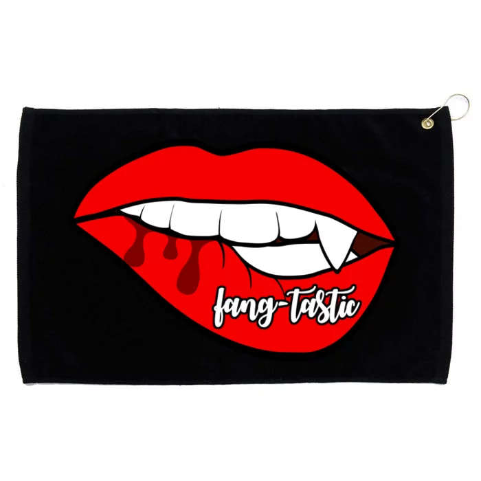 Fang Tastic Funny Vampire Lips Grommeted Golf Towel